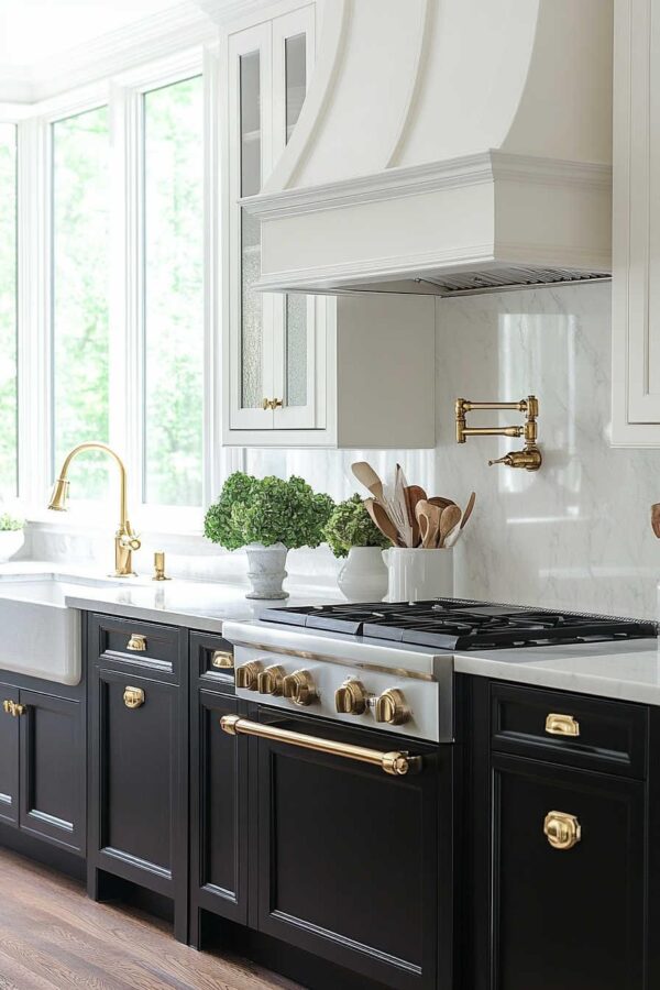 Beautiful black and white kitchen - Jane at Home