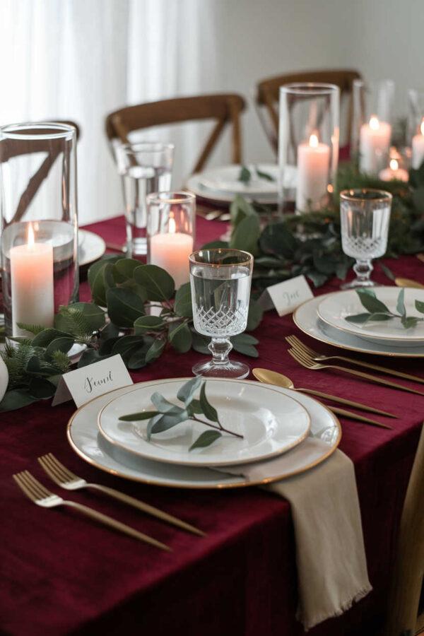 Beautiful Christmas table setting ideas, tablescapes, dining table decor, centerpieces, place settings, and simple holiday table decorations for 2024 - jane at home