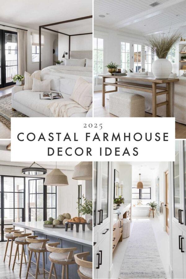 With its light and airy aesthetic, coastal farmhouse interior design perfectly blends modern coastal and modern farmhouse styles, with decor ideas and timeless inspiration for the living room, bedroom, kitchen, bathroom, entry, and every room in the home!