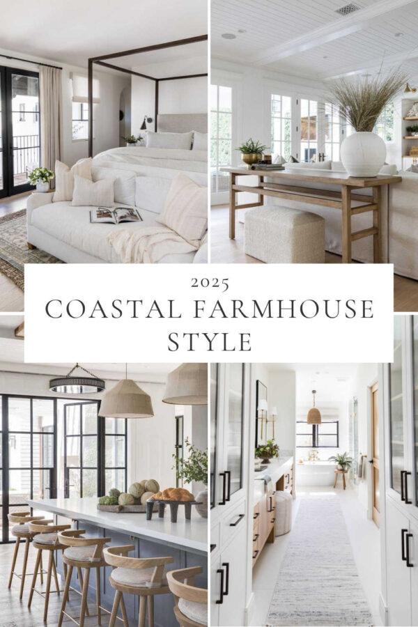 With its light and airy aesthetic, coastal farmhouse interior design perfectly blends modern coastal and modern farmhouse styles, with decor ideas and timeless inspiration for the living room, bedroom, kitchen, bathroom, entry, and every room in the home!