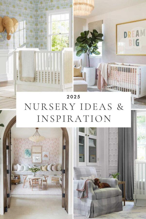 Beautiful nursery ideas and inspiration for a baby girl, baby boy, neutral room decor tips, and small room ideas for a stylish and cozy space for your newborn!