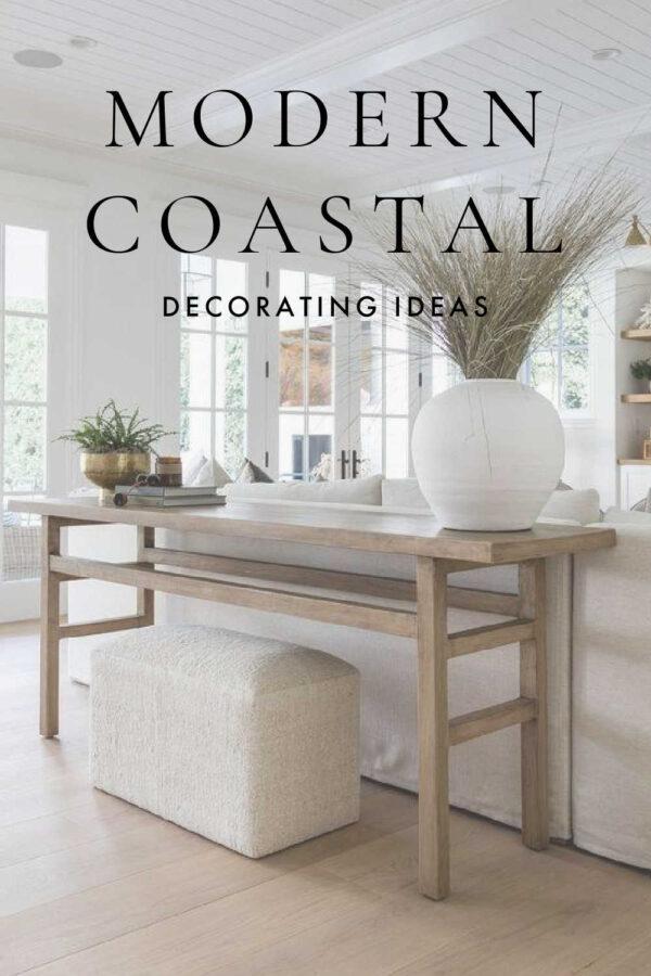 Beautiful modern coastal decor ideas for the living room, bedroom, kitchen, patio, dining room, and home, with 2025 interior design trends, California casual style interiors, and decorating inspiration with a neutral organic coastal aesthetic