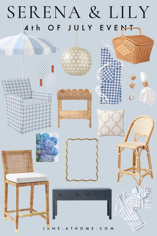 The Serena & Lily 4th of July Sale 2025 is here, with up to 40% off everything, making it one of the biggest and best sales of summer on home decor, outdoor furniture, home accents, and more!
