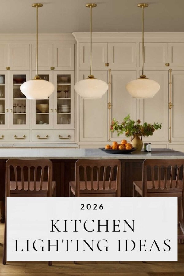 Beautiful kitchen pendant lighting ideas and 2026 trends, with dream kitchen design inspiration, height guidelines, and tips for choosing light fixtures to hang over large and small kitchen islands - rejuvenation