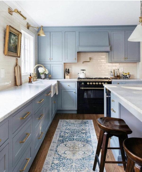 Erin Kestenbaum blue kitchen