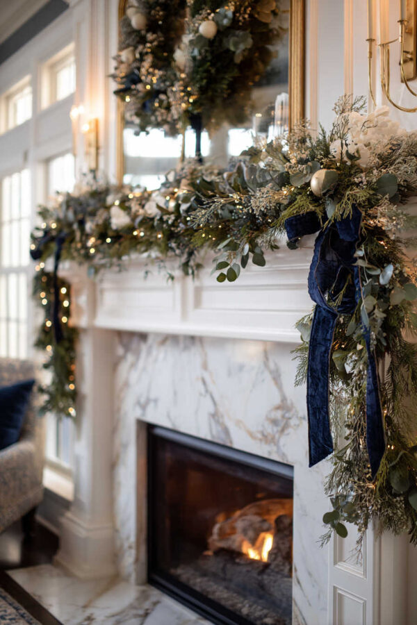 blue Christmas decor