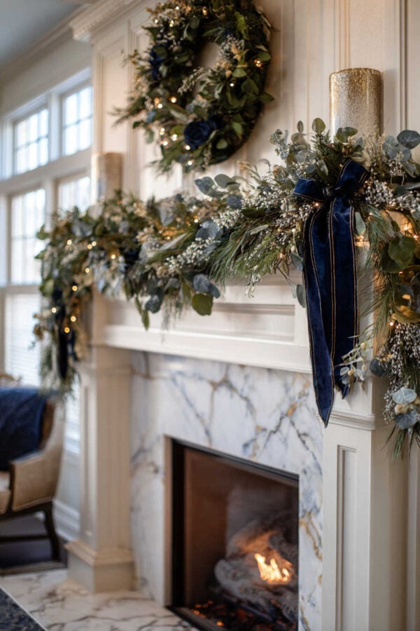 blue Christmas decor