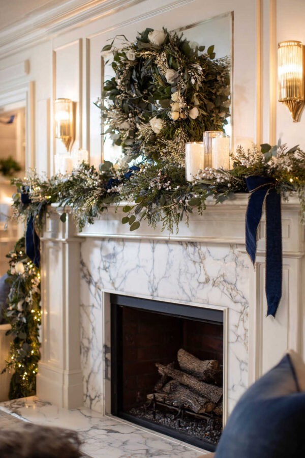 blue Christmas decor