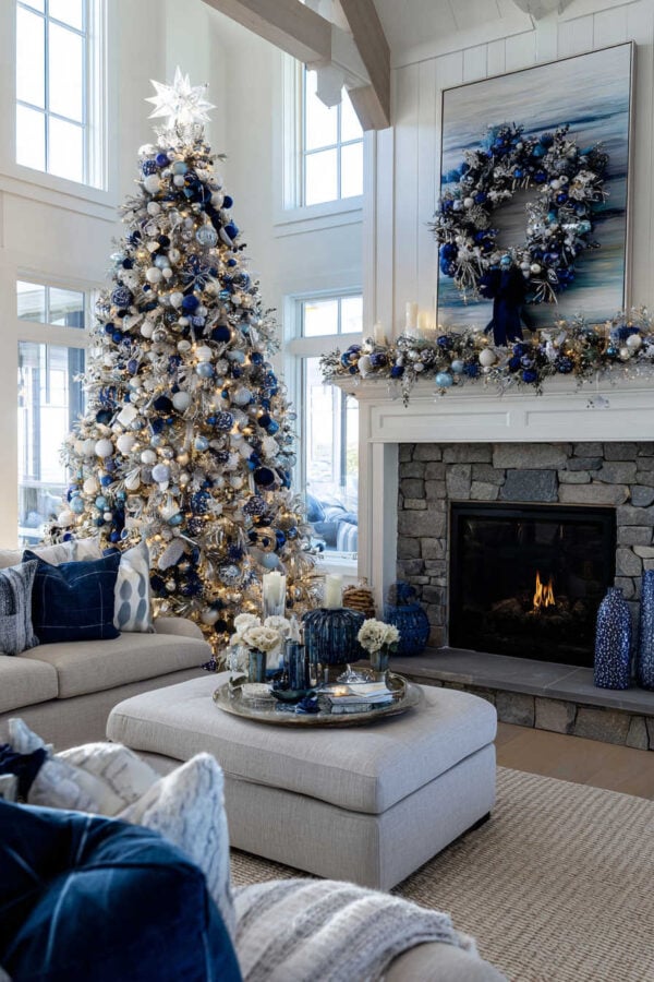 blue Christmas decor