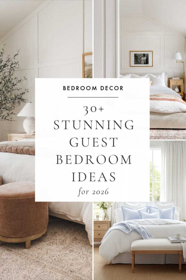 Beautiful guest bedroom ideas, decorating inspiration, cozy bedding, and hotel-style touches to transform a small spare room into a welcoming retreat and make your visitors feel at home.
