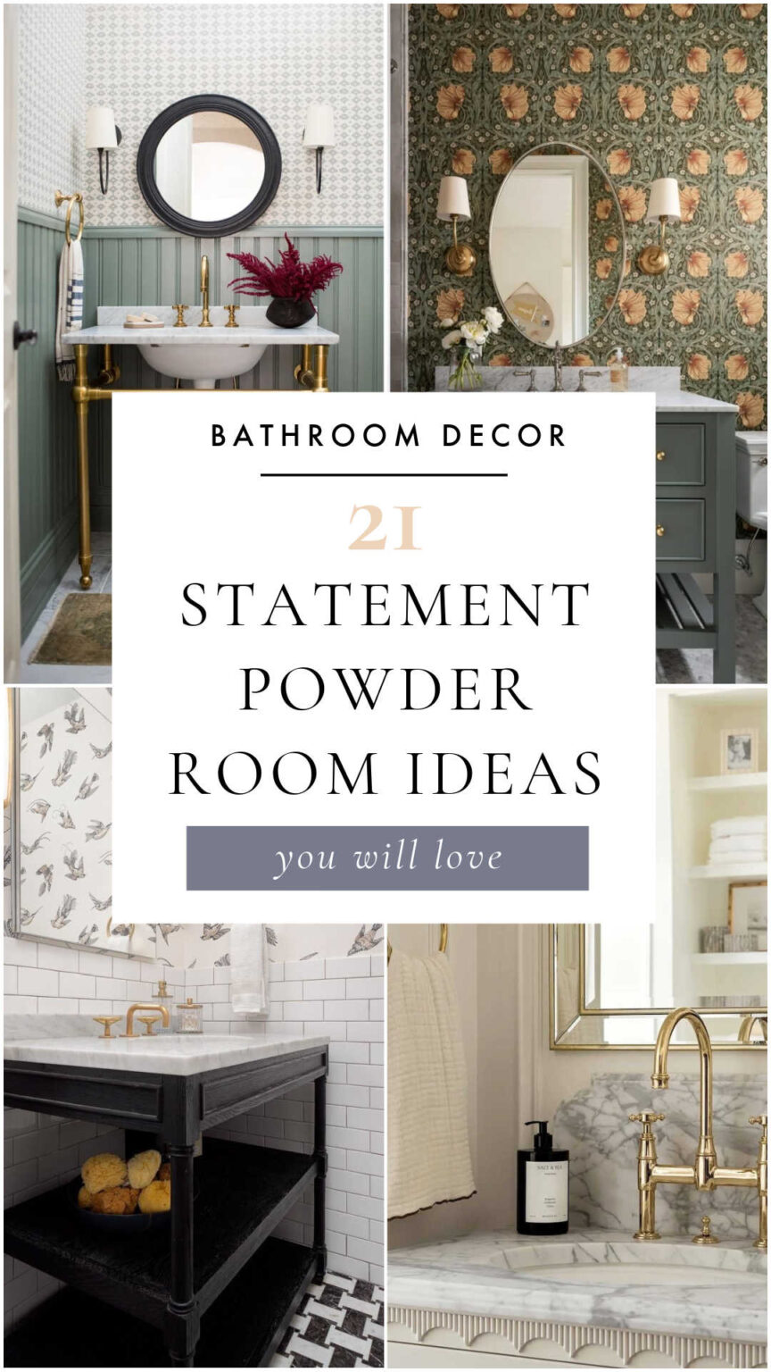 Statement Powder Room Ideas to Elevate Your Small Bathroom in 2026 ...