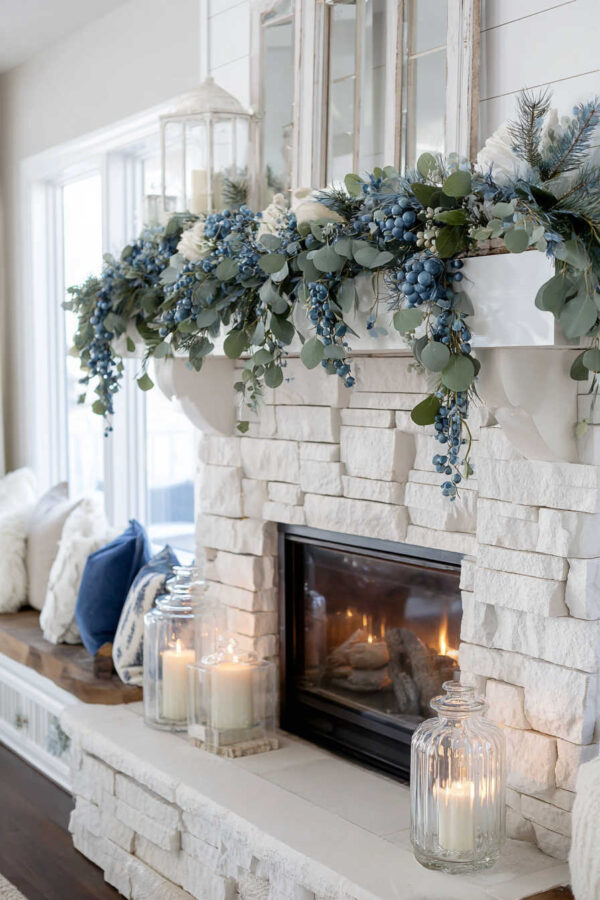 blue Christmas decor