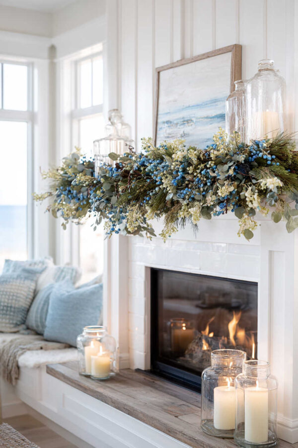 blue Christmas decor