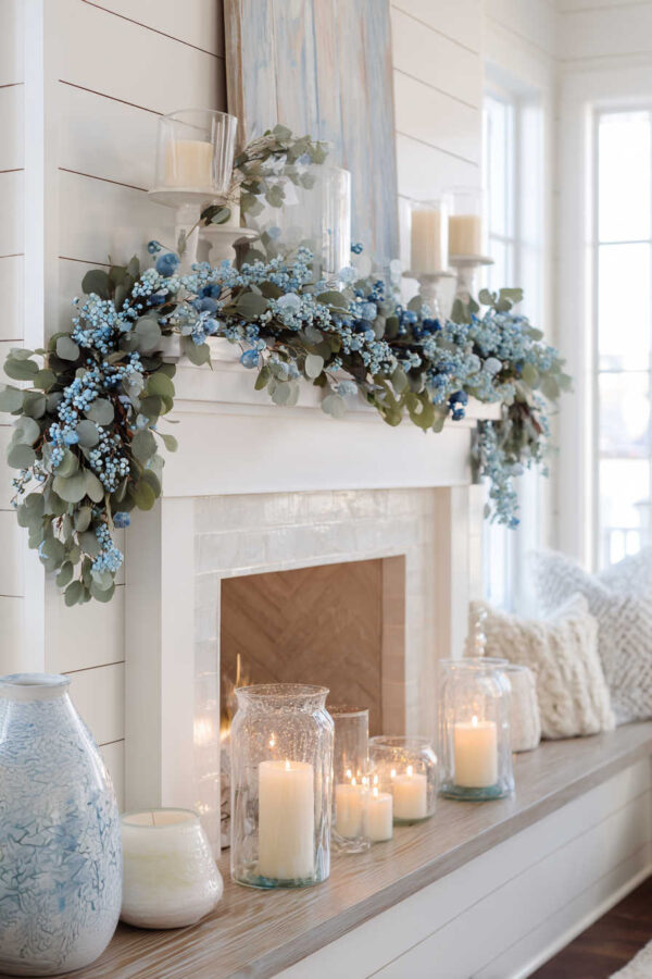 blue Christmas decor