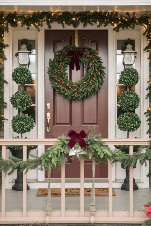 Christmas Front Porch Decor - Jane at Home