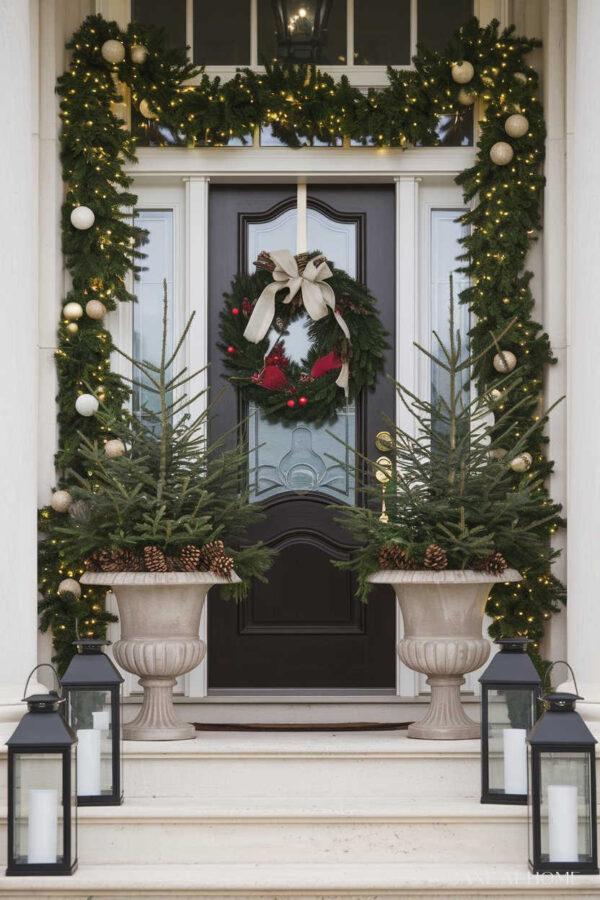 Christmas Front Porch Decor - Jane at Home