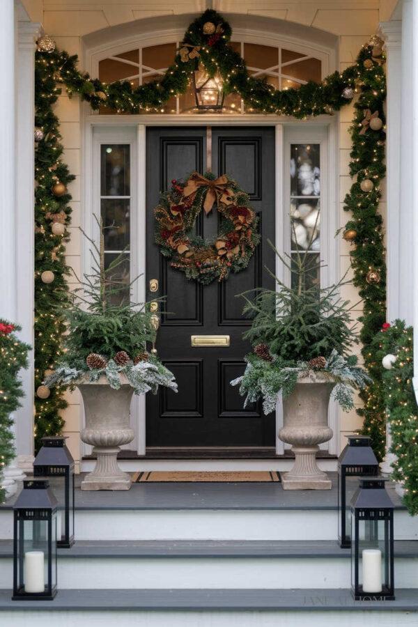 Christmas Front Porch Decor - Jane at Home