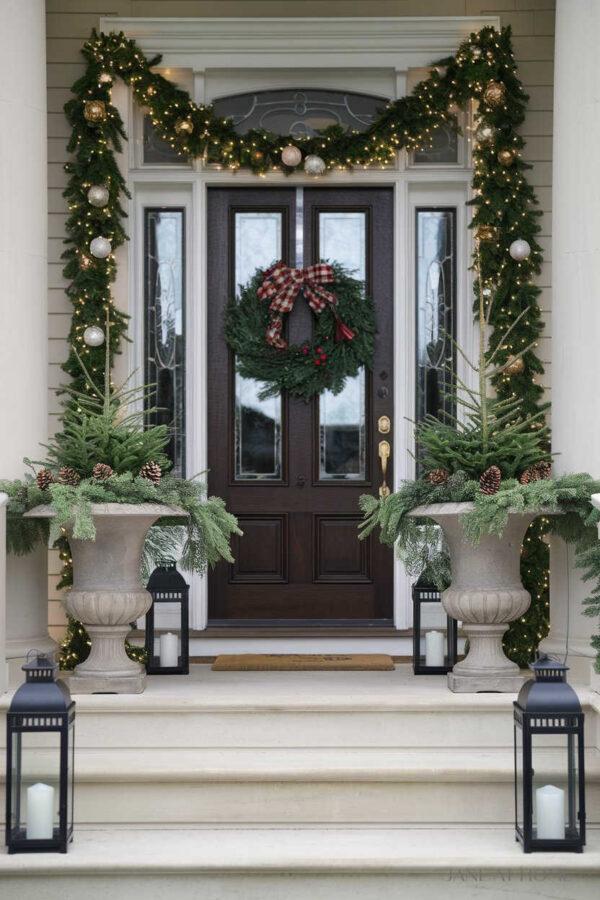 Christmas Front Porch Decor - Jane at Home