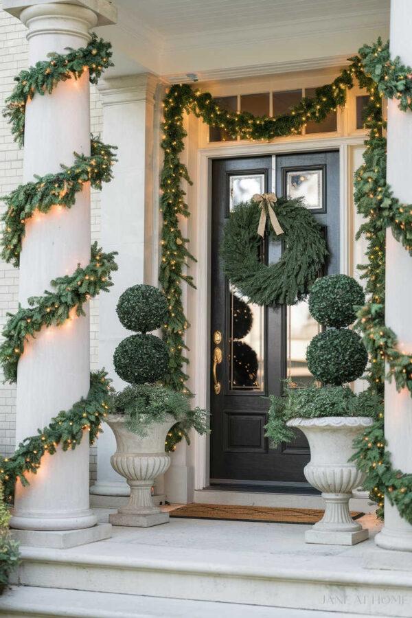 Christmas Front Porch Decor - Jane at Home