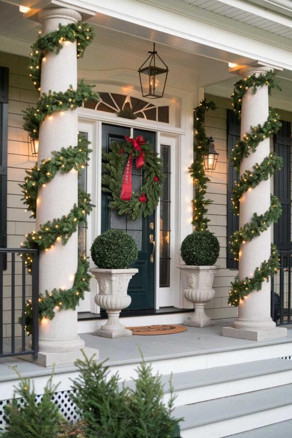 Christmas Front Porch Decor - Jane at Home