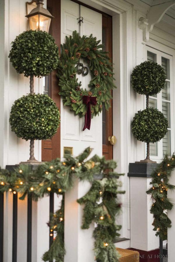 Christmas Front Porch Decor - Jane at Home