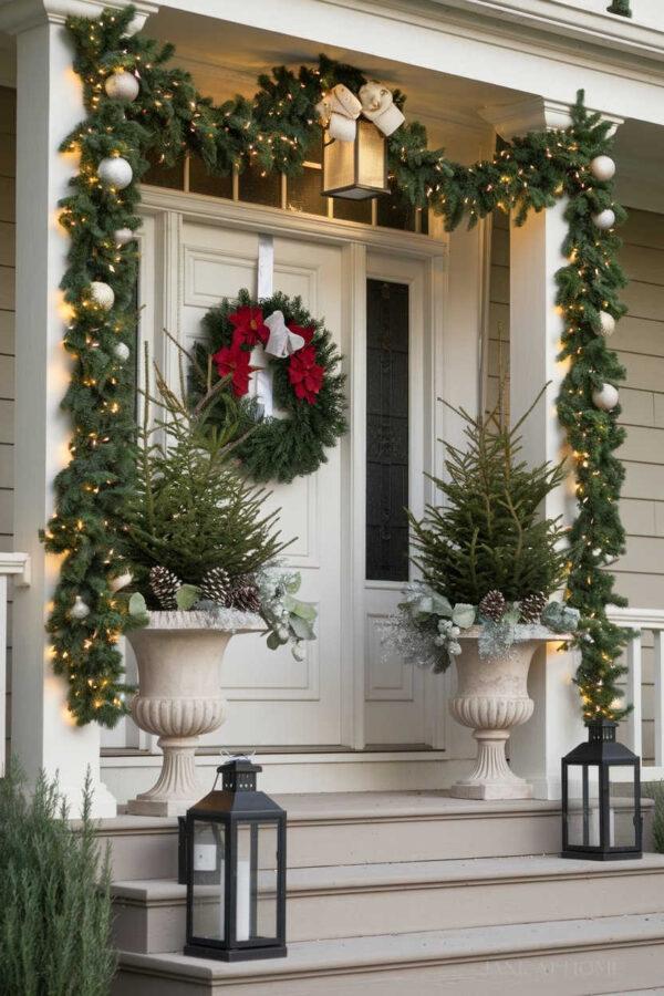 Christmas Front Porch Decor - Jane at Home