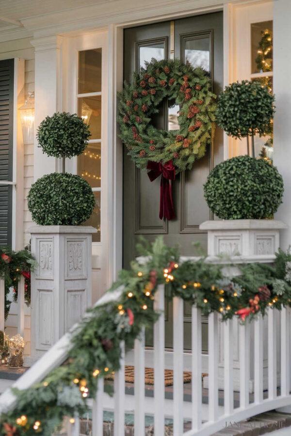 Christmas Front Porch Decor - Jane at Home