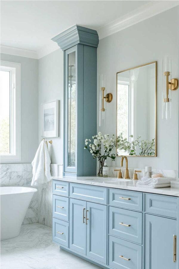 Blue and white bathroom - Jane at home