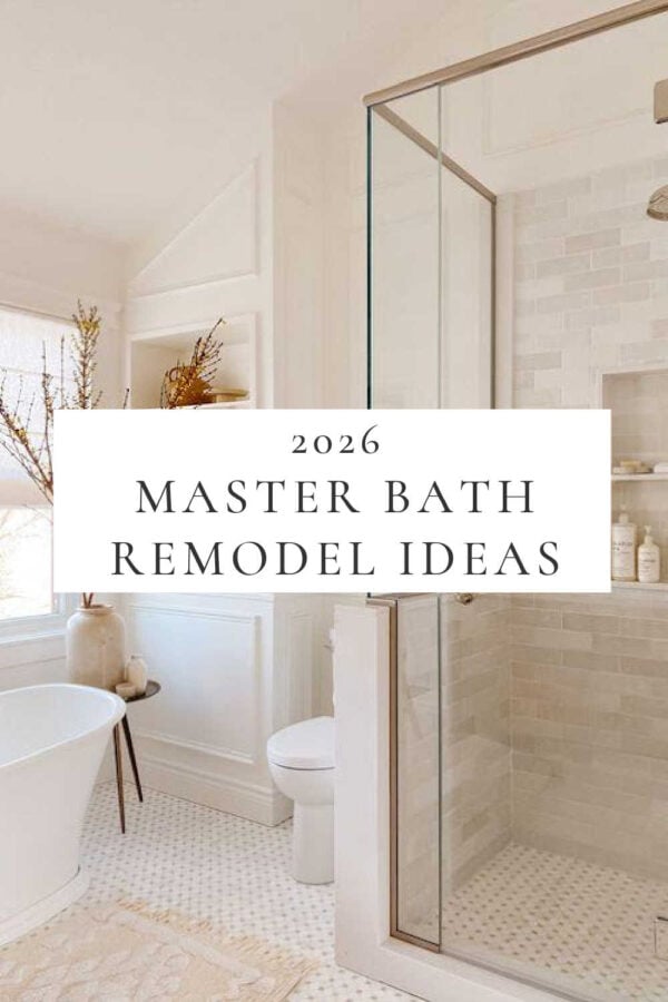 Beautiful bathroom remodel ideas for your master bath, powder room, or small bathrooms, with layouts, vanities, mixed metals, tile, colors, and inspiring designs for every style.