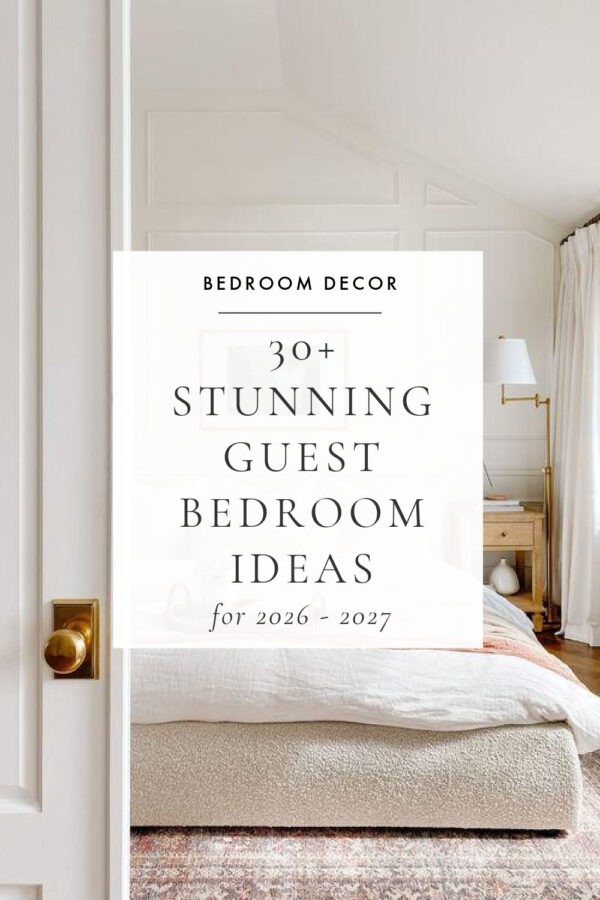Beautiful guest room ideas, decorating inspiration, prep tips, cozy bedding, and hotel-style touches to transform a small bedroom into a welcoming retreat that will make your visitors feel at home.