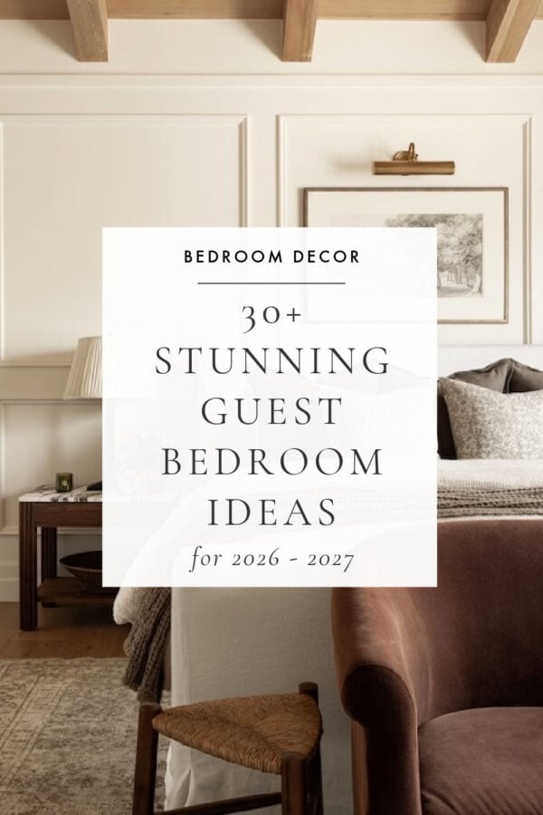 Beautiful guest room ideas, decorating inspiration, prep tips, cozy bedding, and hotel-style touches to transform a small bedroom into a welcoming retreat that will make your visitors feel at home.