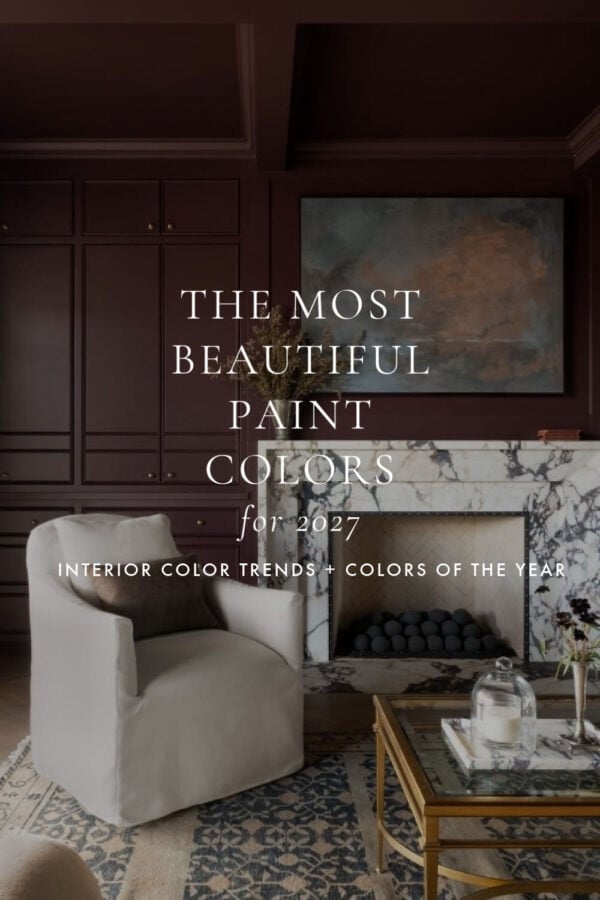 A look at the biggest 2027 interior color trends and Colors of the Year, including Sherwin-Williams, Behr, Valspar, and the latest color inspiration from Farrow & Ball. From earthy greens and faded blues to warm neutrals, color drenching, and rich modern heritage hues, these beautiful paint trends offer plenty of inspiration for every room in your home - 2027 paint color ideas - studio mcgee