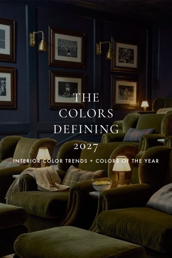 A look at the biggest 2027 interior color trends and Colors of the Year, including Sherwin-Williams, Behr, Valspar, and the latest color inspiration from Farrow & Ball. From earthy greens and faded blues to warm neutrals, color drenching, and rich modern heritage hues, these beautiful paint trends offer plenty of inspiration for every room in your home - 2027 paint color ideas - studio mcgee