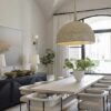 Love this beautiful modern dining room design with chic organic Mediterranean style - intimate living interiors
