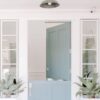 beach house front porch with blue dutch door - jane at home