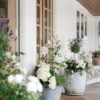 A gorgeous front porch decorated for spring - boxwood avenue